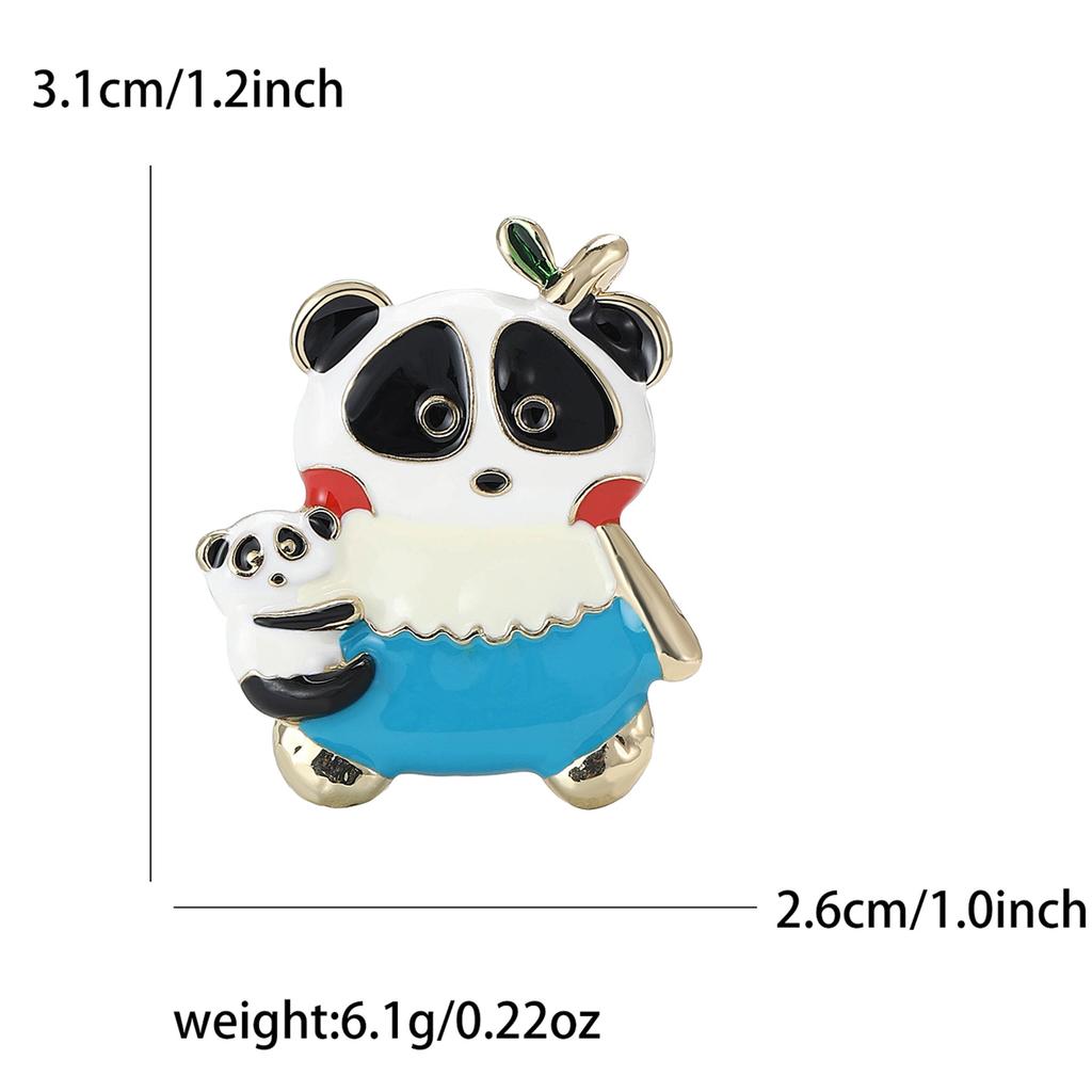 Мультяшная эмалевая брошь-панда из сплава, универсальная милая мужская и женская брошь для свитера, пальто, корсажа, декоративная булавка