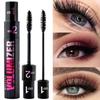 Черная водостойкая жидкая тушь для ресниц 2 в 1, долговечная, водостойкая, питательная, восстанавливающая тушь для макияжа глаз, водостойкая, долговечная, густая, для глаз