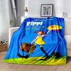 Girl Flying Near House. Flannel Blanket-Soft and Suitable for Sofas,Beds,Offices,Travel,All Seasons,Great Gift for Holidays and Birthdays.