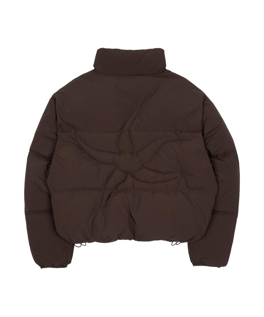 THE COLDEST MOMENT Tcm Starfish Logo Puffer Jacket (Brown)