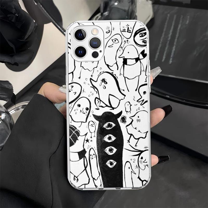 Oyasumi Punpun Phone Case for iPhone 11 12 13 Mini 14 15 Plus 16 Pro Max 17 Air 16E 7 8 SE 17ProMax Soft Fundas Cover 11 12 13 M