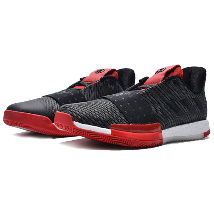 Adidas Harden Vol.3 Тканевая амортизация Прочные Низкие баскетбольные кроссовки Мужские кроссовки Черный Красный G54767