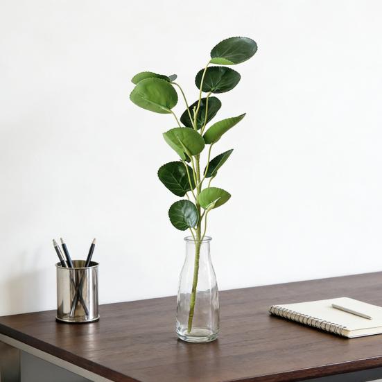 Artificial Green Leaves Stem Fake Greenery Leaves Branch Faux Plants Spray for DIY Wedding Bouquet Table Centerpieces Vase Filler Home Indoor Decor