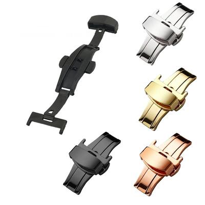 Застежка для часов из нержавеющей стали, двойной пресс, автоматический ремень, пряжка для часов-бабочки, 18 мм, 20 мм, 22 мм, аксессуары для часов UTHAI