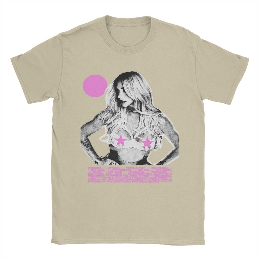 Футболка с принтом Kesha TOUR Пляжная Хлопковые Футболки Для Унисекс Модные Индивидуальные Футболки Своими Руками С Коротким Рукавом Y2K Веселые Топы