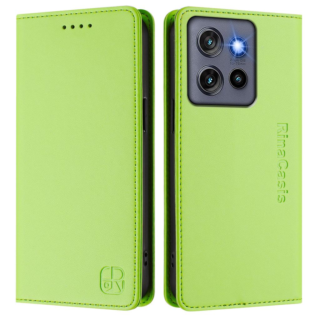 For Motorola Moto S50 5G/Motorola Edge 50 Neo 5G/Motorola ThinkPhone 25 5G Leather Case RINACASIS RC01 Phone Cover with RFID Blocking Wallet Stand