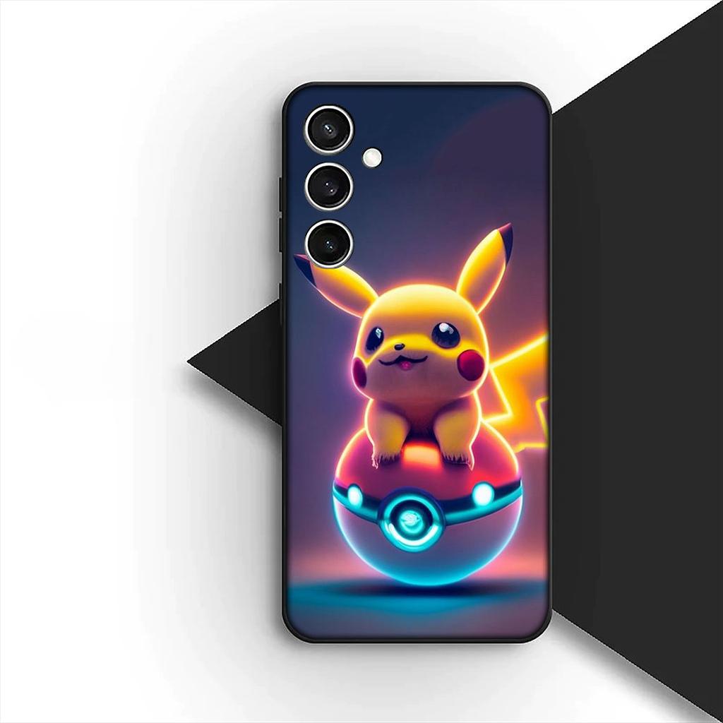 for Samsung Galaxy S10 S8 S9 Plus A33 A34 A31 70 A71 A72 Note 20 9 8 S10E Phone Cover Soft Case Cartoon P-Pokemons GO P-Pikachus