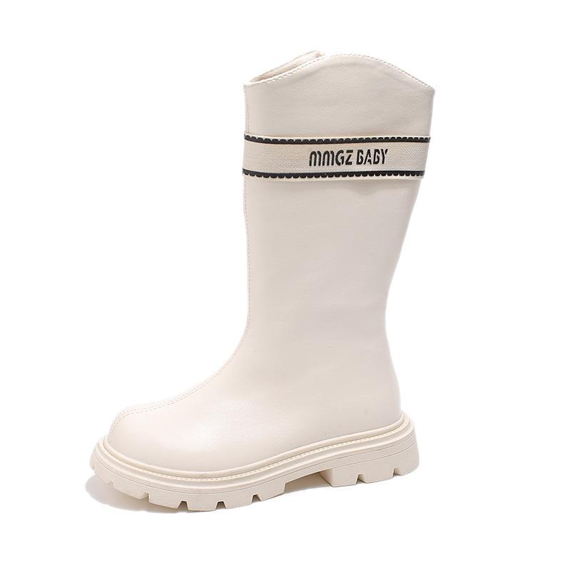 Ботинки для девочек на молнии, осенние и зимние, новые ботинки Martin, высокие ботинки для детей среднего и старшего возраста, универсальные модные одинарные ботинки, детская обувь