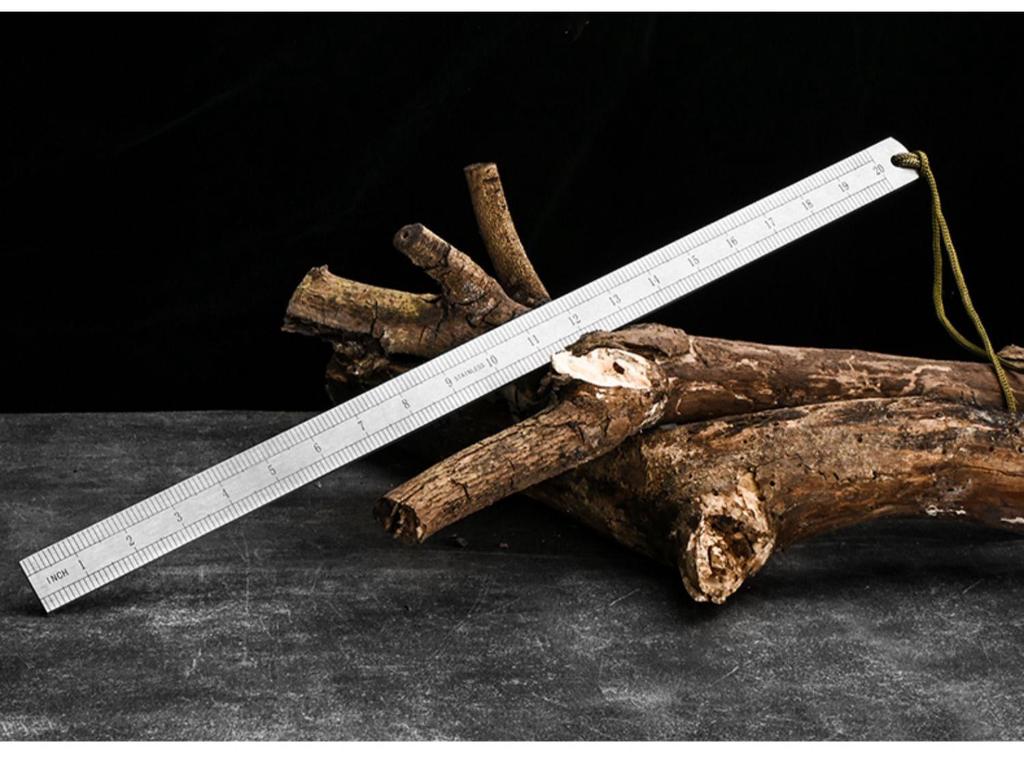 Многофункциональная закаленная нержавеющая стальная линейка 5 мм и инструмент для самообороны