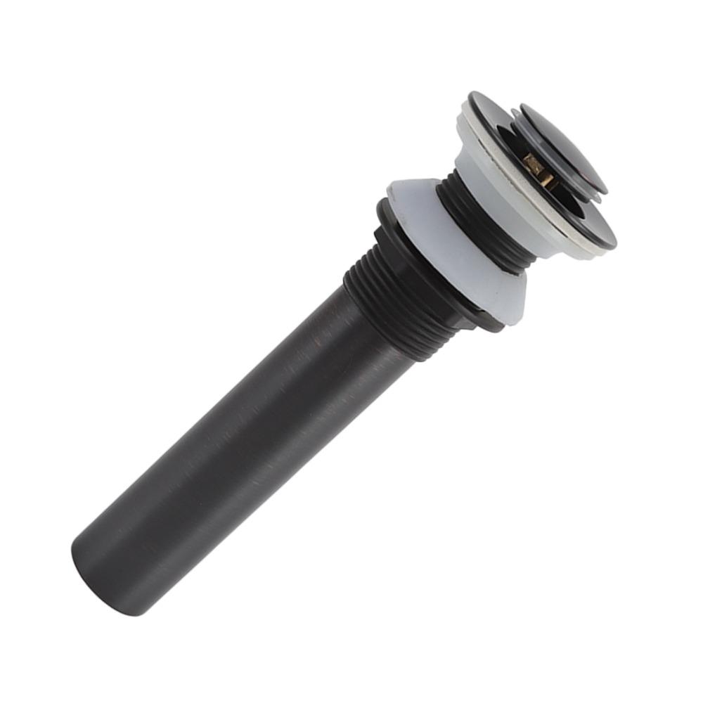 Matte Black Finish Drain Stopper Push Bounce Basin Sink Drain Kitchen Sink Drain For Vessel Sink