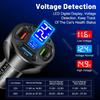 Super High Power Fast  3.1A Output Charging 4-Port Car Phone Charger with LED Digital Display -One Drag Four USB Multiple Phones