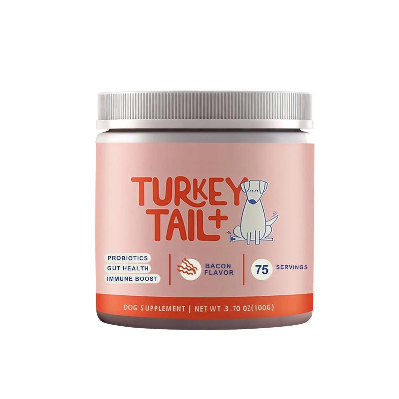 Dog Probiotic Soft Granules Turkey Tail Mushroom Vitamin Supplement for Puppies Senior Dogs Gut Health Care