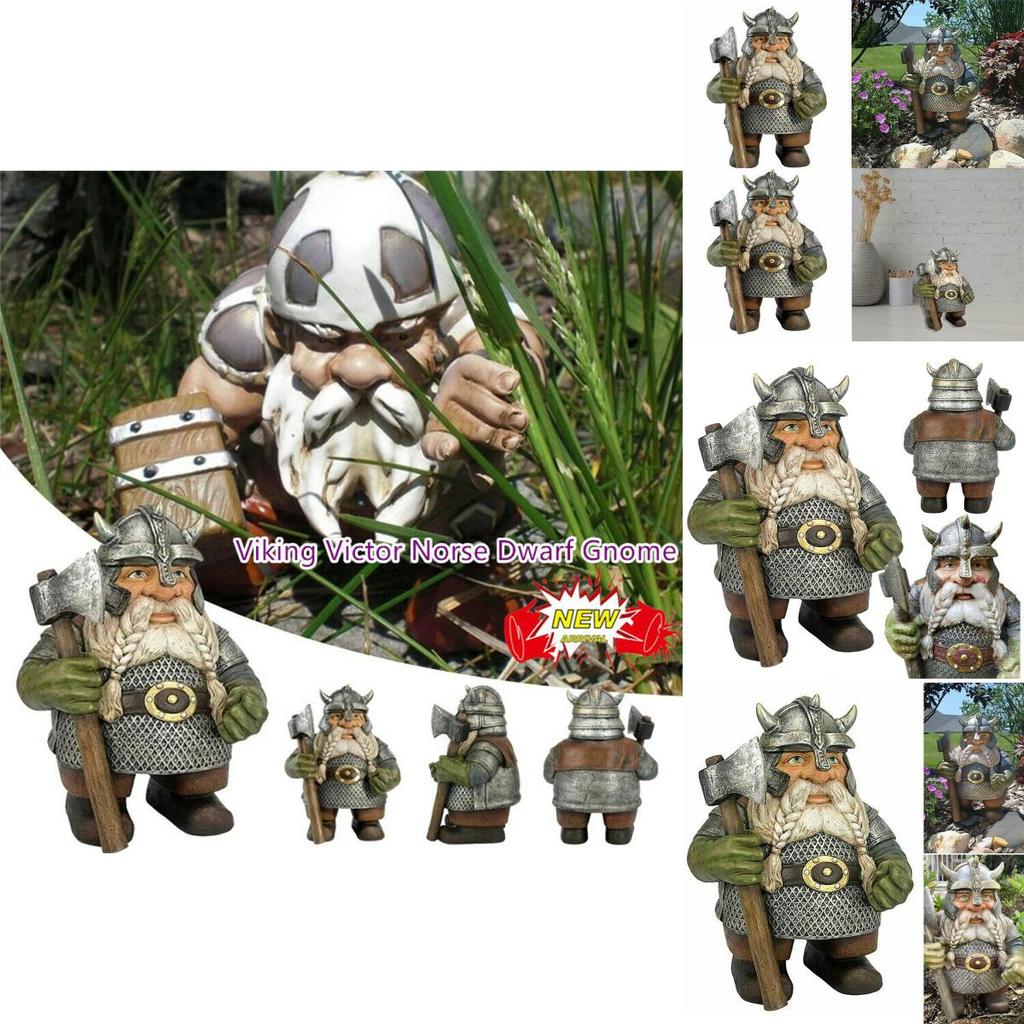 Прочная высококачественная смола Викинги Победитель Норвежский Гном Садовый Фигурка