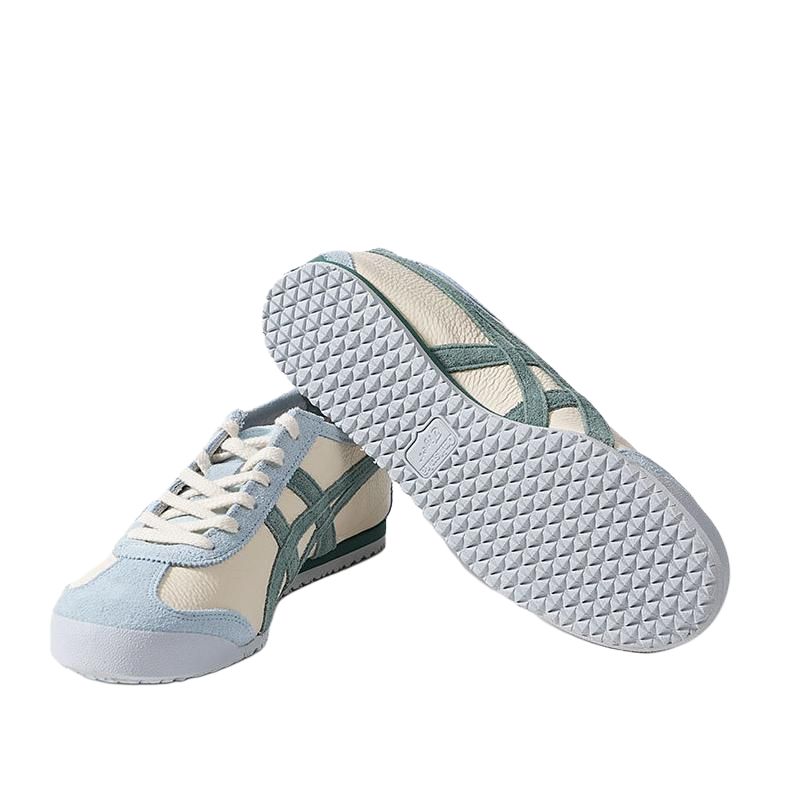 ONITSUKA TIGER Mexico 66 Comfortable Versatile Non-Slip Durable Low-Top Casual Shoes Women Sneaker Light-Green Blue 1183C076-103