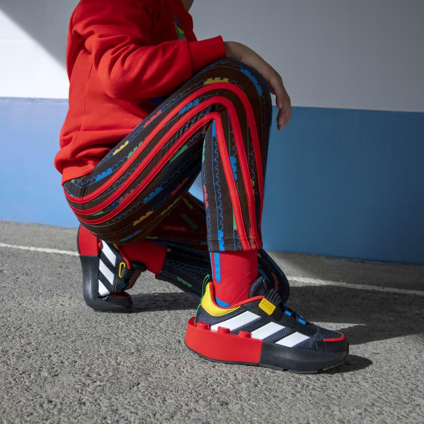 LEGO x adidas Tech Runner EL Кроссовки для маленьких детей Шокирующий синий Красный Детские кроссовки Облачно-белый HP5877
