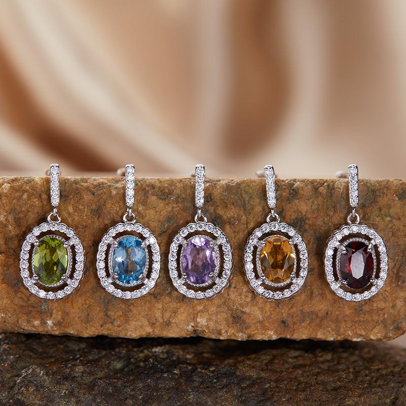 Серьги-гвоздики из стерлингового серебра S925 с 18-каратным золотом, натурального цвета, с аметистом, легкая роскошь, высококачественные серьги, не выцветающие, энергетические украшения