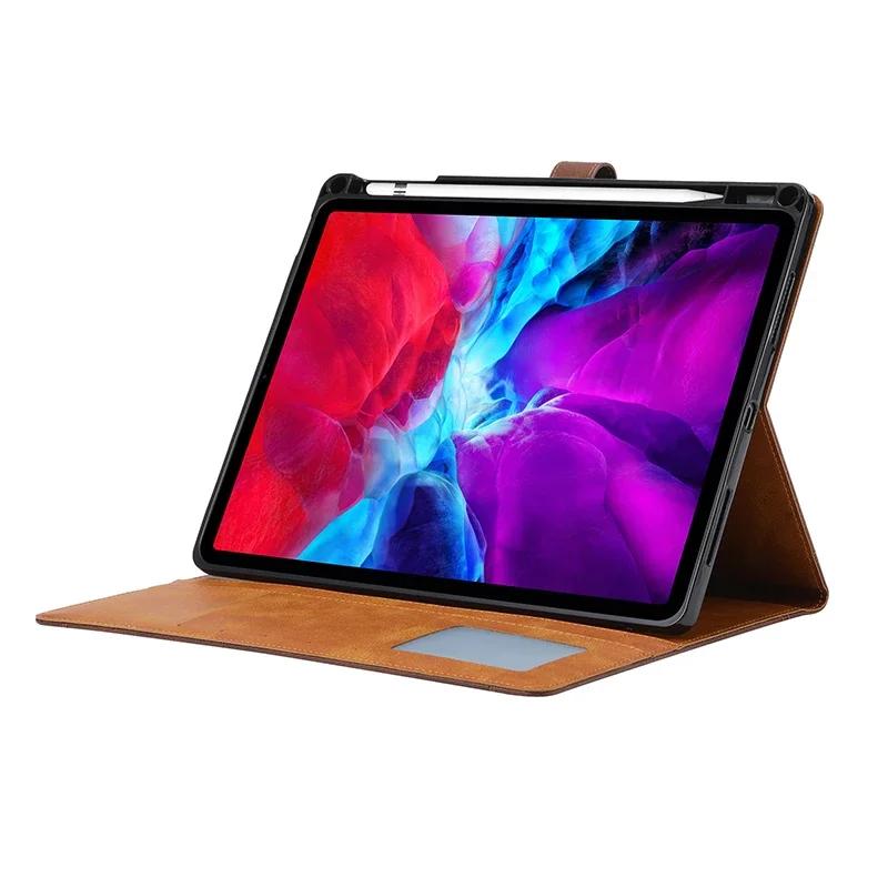 Роскошный кожаный чехол-книжка с откидной крышкой для iPad Pro 13 Pro 11 Air 11 Air 13 2024 Mini 7 6 Pro 12.9 Air 4 10.9 с отделениями для карт, кошельком, подставкой