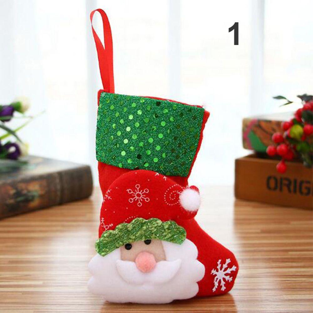 Lovely Hanging Socks New Year Decoration Candy Bag Christmas Ornament Xmas Tree Decor Stockings