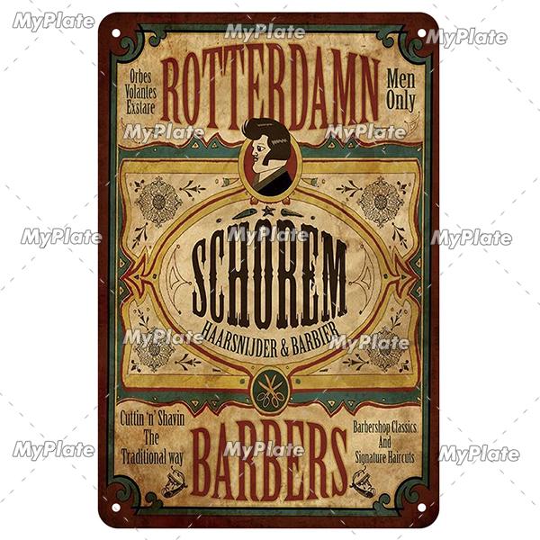 Винтажный постер парикмахерской, металлическая табличка, жестяная табличка, настенные поделки, ретро-декор для дома, украшение, подарок