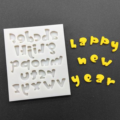 Строчные буквы Силиконовая форма Сахарная помадка Инструменты для украшения торта Форма для выпечки кексов