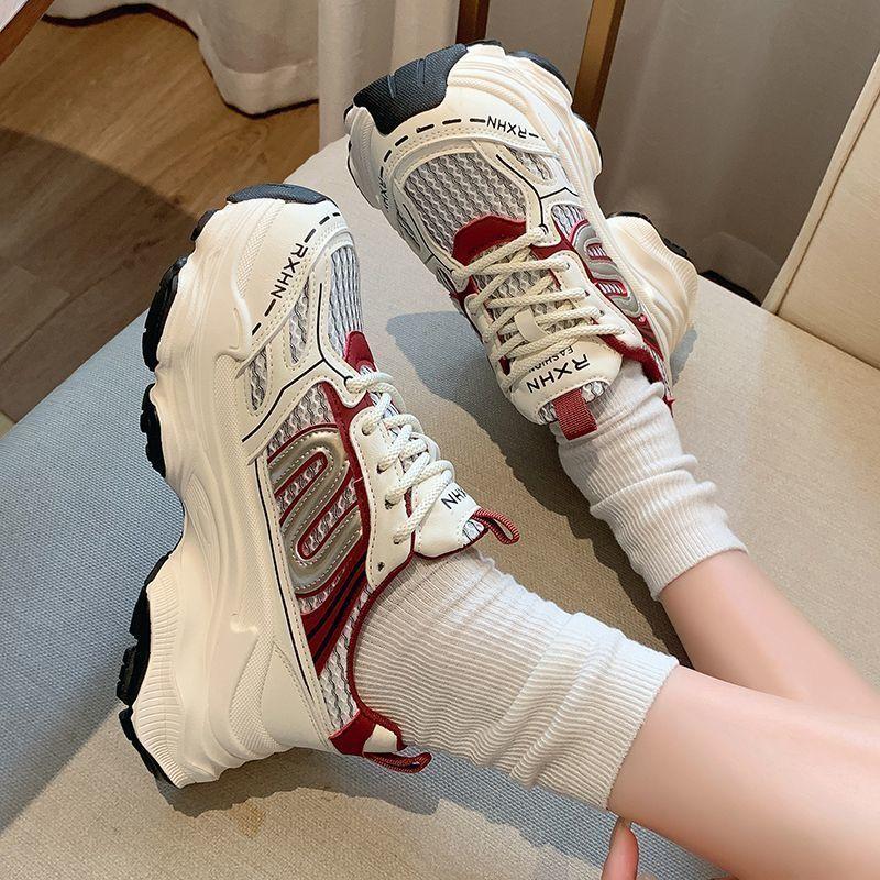 Чжао Рут те же папины кроссовки девушка 2025 новый летний дышащая сетка студент жареная улица повседневная спортивная обувь