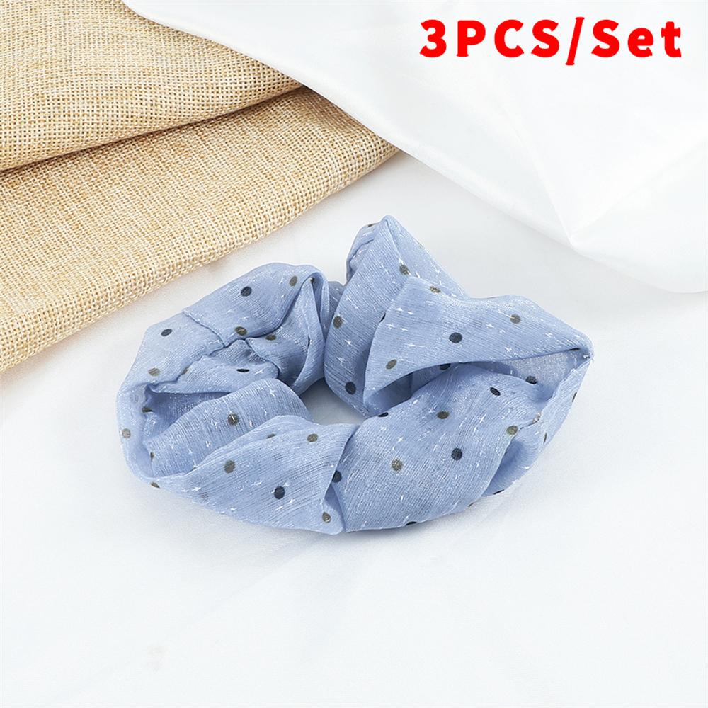 3 шт. Модные женские повязки на голову для девочек, простые эластичные повязки для волос в горошек из льняной пряжи, аксессуары для волос, резинки для волос, держатель, скранчи