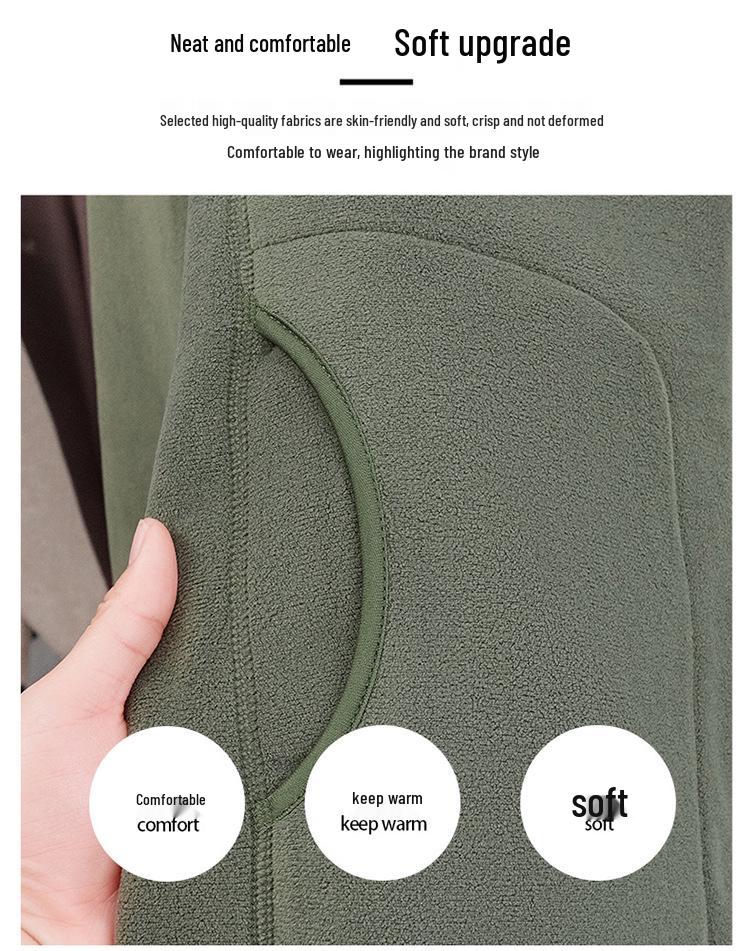 Thickened Double-Sided Coral Fleece Jacket Hoodie – New Autumn/Winter Warm Stand Collar Cardigan with Zipper