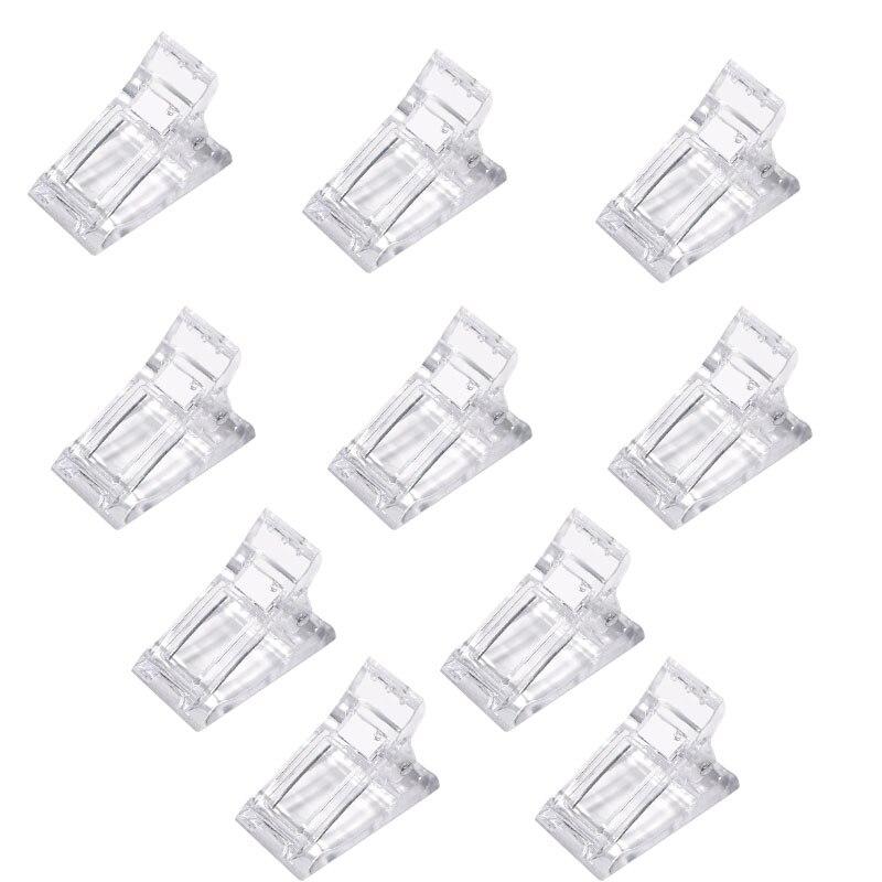 1Pc Plastic Nail Tips Clips 4 Colors Quick Fixed Gel Shape Assistant Tool DIY Manicure Extension Clamp for Nail Art Decor
