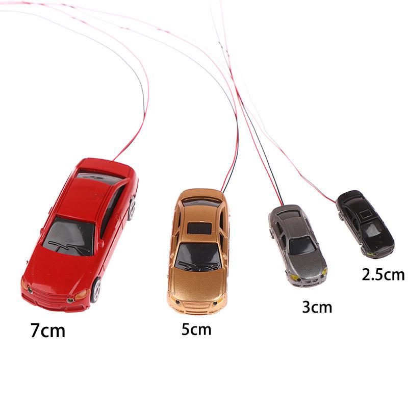 1:75/100/150/200 Пластиковые Модели Машин Со Светодиодными Огнями Микро Сцена Украшения Здания Аксессуары