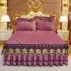 Роскошное покрывало на кровать, модные юбки для кроватей, королевский размер, украшение для дома, бархатное покрывало с вышивкой и кристаллами, с наволочками