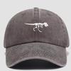 Бейсболка с принтом скелета динозавра, регулируемая, с застежкой-snapback, солнцезащитная кепка, спортивная кепка с животным, ретро защитная кепка для унисекс, женщин