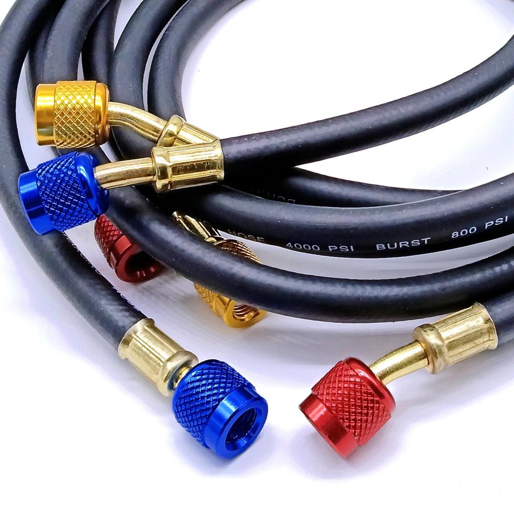 R134a R410A Шланги для заправки хладагента кондиционера HVAC Инструмент для кондиционирования воздуха Автомобильный силиконовый шланг Техническое обслуживание системы кондиционирования воздуха