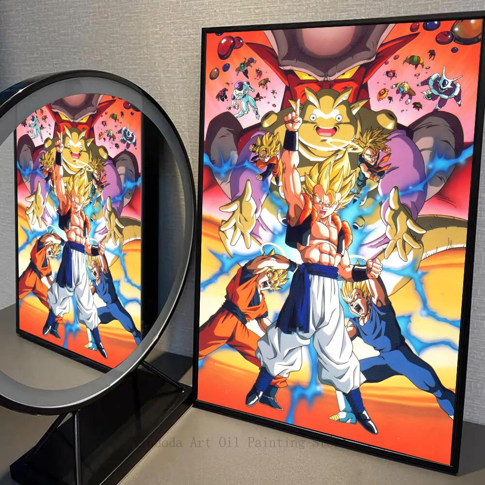 1 шт. Dragon Ball Аниме Плакат Плакат Наклейки Искусство Настенные Росписи Декор Игровая Комната Декор Подарки Каваи HD Картина Кошачьи Машины