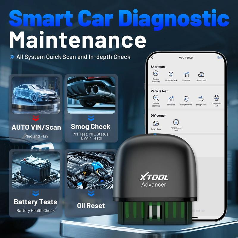 XTOOL OBD2 Сканер AD20PRO Bluetooth OBDII Считыватель кодов Полностью системный диагностический инструмент Тест аккумулятора Сброс масла Программное обеспечение Бесплатное обновление