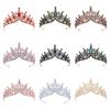 Metal Baroque Crown Shiny Rhinestone Crown Trendy Princess Tiara  Dress Accessories