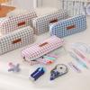 Large Capacity Cosmetic Storage Bag INS Simplicity Pen Bag Stationery Bag Woven Pencil Case Girls