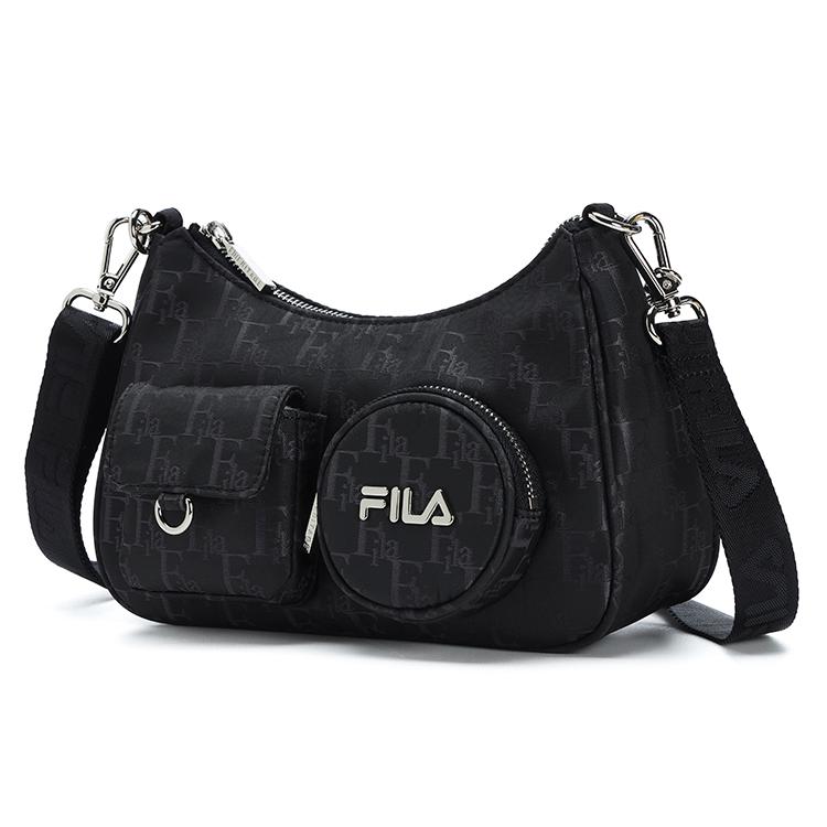 New FILA HERITAGE BASKETBALL Fabric Shoulder Bag Regular Women's Black F13W328165F-BK
