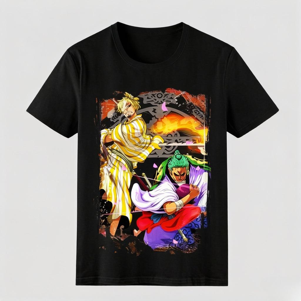 One Piece Printed Pattern Tshirt Luffys Domineering Casual Comfortable and Highquality Cotton Parentchild Wear