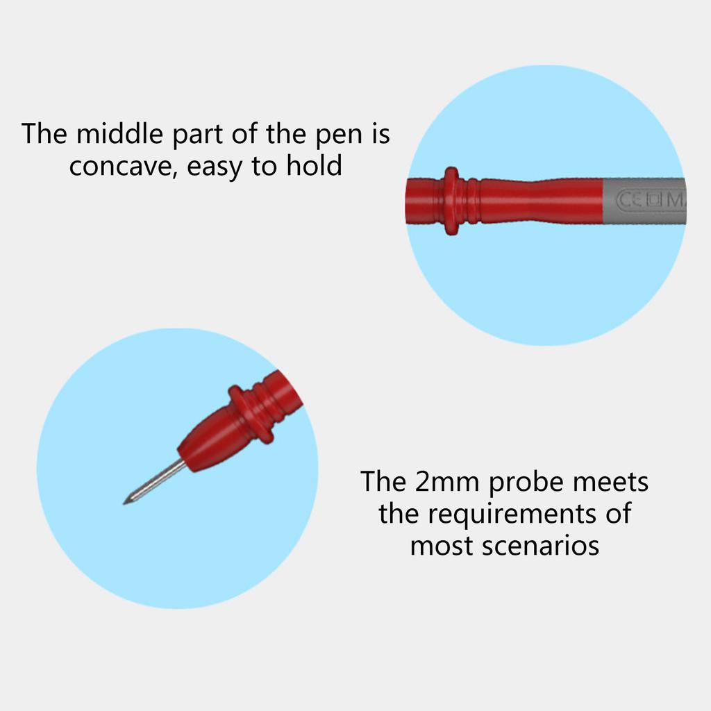 Обновления Щупы мультиметра Измерительные провода Игольчатый наконечник Высокоточные измерительные провода мультиметра для измерения напряжения и тока