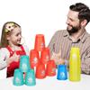 12Pcs/Pack Stacked Cups Anti-deformed Hands-on Skills ABS Useful Adults Kids Sport Stacking Battles Game for Athletics