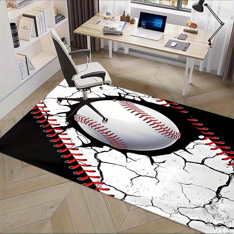 1pc Baseball,Sports Office Carpet Soft Polyester Entrance Carpet Washable Non slip Machine Washable