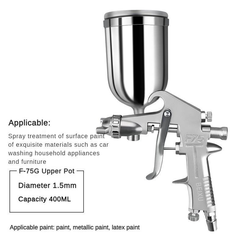 Пневматический краскопульт для латексной краски, автомобильный, мебельный, ремонтный пистолет для верхнего покрытия, распылитель из нержавеющей стали с высокой степенью распыления