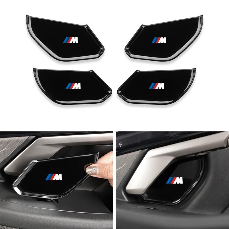 2025 Hot For BMW 5 Series G60 2024 Car Interior Door Bowl Decorative Plate Door Handle Puller Protection Sticker Car Accessories