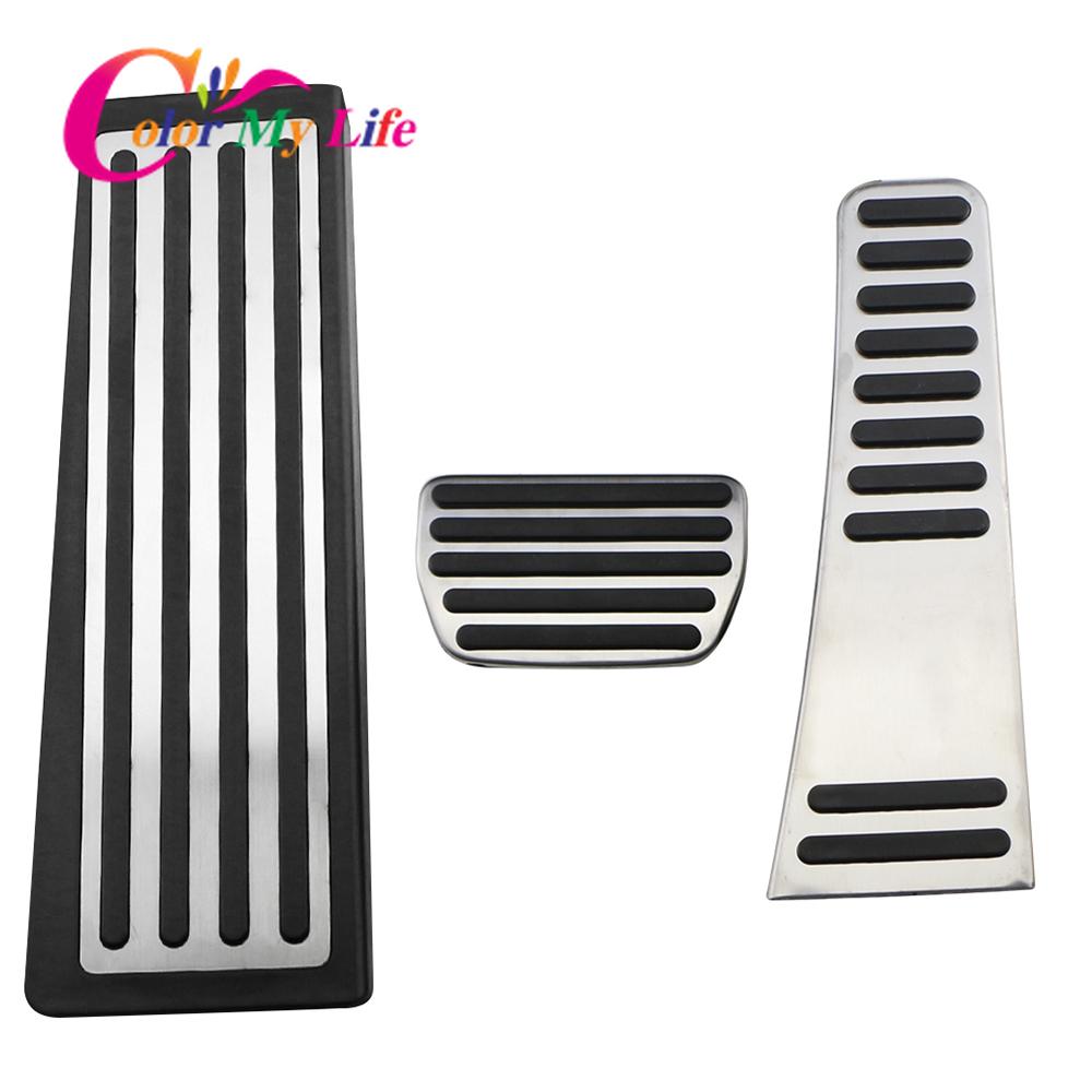 Педали из нержавеющей стали Color My Life для Volvo S90 S 90 2016-2022, педаль газа, педаль топлива, педаль тормоза, подставка для ноги