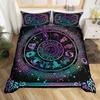 Sun and Moon Duvet Cover Twin Stars Galaxy Constellation Bedding Set Pink Pastel Tie Dye Comforter Cover For Kids Girls Women,Cute Aesthetic