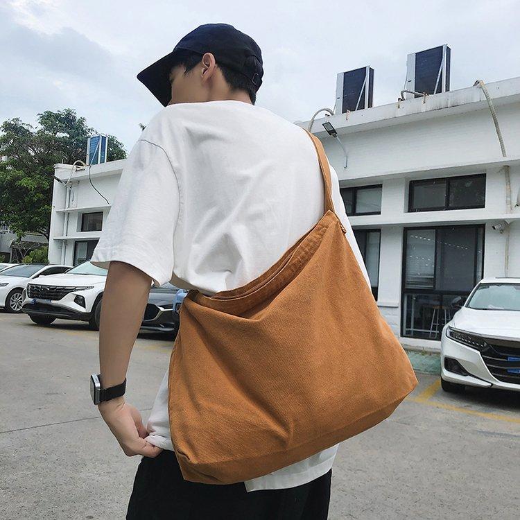 Модная универсальная сумка-мессенджер, женская большая вместительная холщовая сумка в стиле ретро, ​​студенческая сумка, простая большая сумка