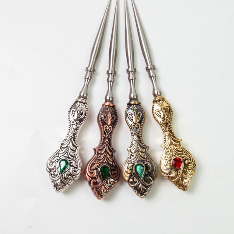 2 штуки Винтажные швейные шила Металлический швейный шил Портновский шил Инструменты для работы с кожей DIY Ремесло Ручная строчка Шитье