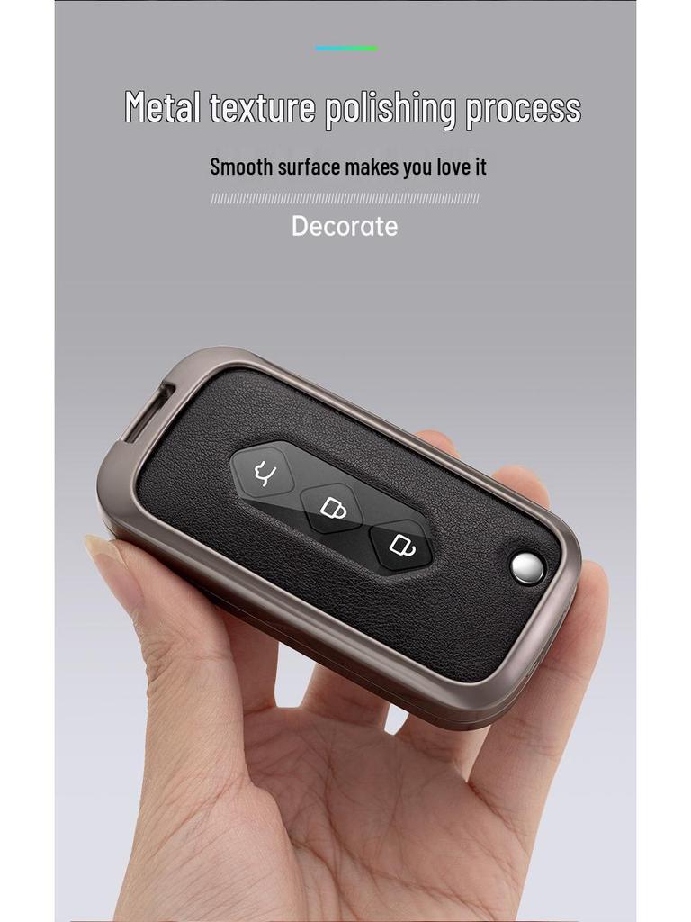 Wuling Xingchen 2022 Key Cover for 21 Jiachen Xingyao Edition - Metal Folding Car Key Shell with Buckle