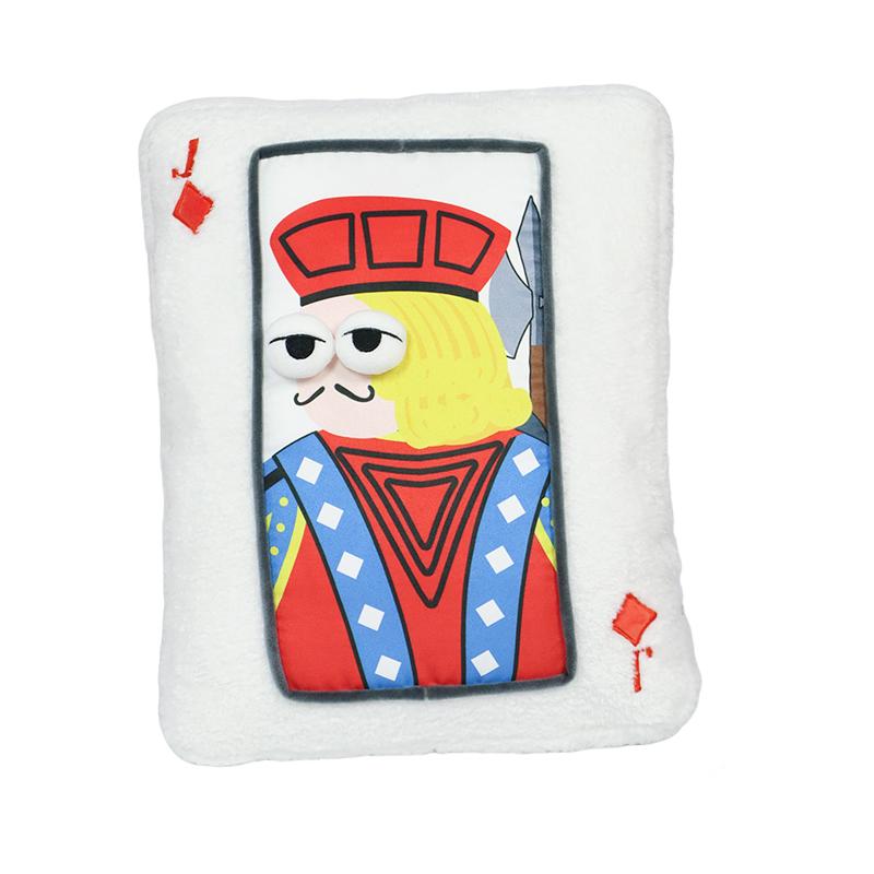 40Cm Funny Playing Card Plush Pillow Stuffed 3D Eyes King Queen Jake Big Joker Seat Cushion Back Head Support Plushie Decor
