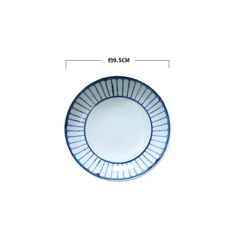 Керамическая тарелка для дегустации, японская круглая тарелка, фарфоровая тарелка для приправ, соусница, столовые приборы, кухонные принадлежности, дропшиппинг